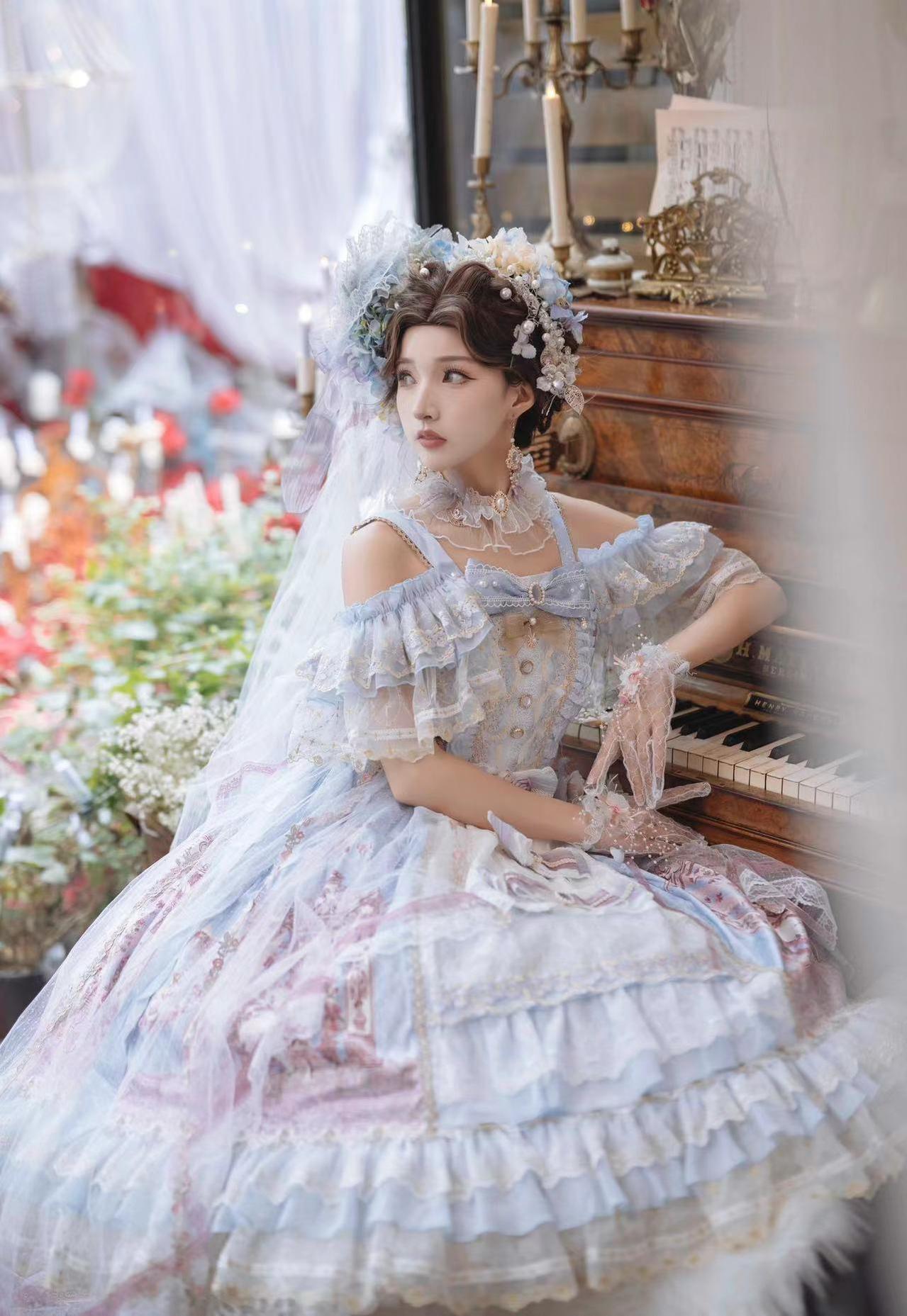 Garden Cat - Gorgeous Lolita JSK Dress Wedding Lolita Dress