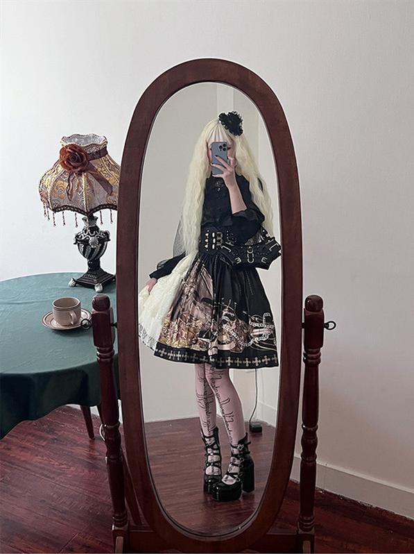 Pure Tea For Dream - Cross Buckle Punk Lolita Shoes