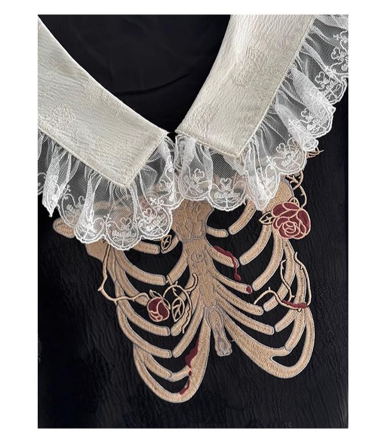 CastleToo - Crossbone - Ouji Lolita Shorts Suit Gothic Lolita Top and Blouse