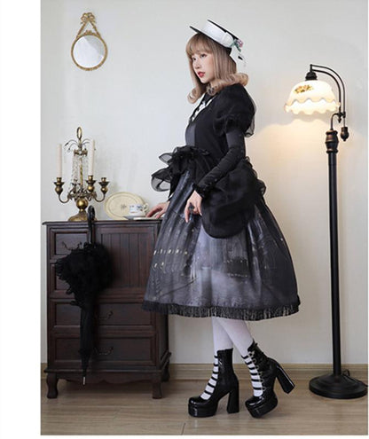 Pure Tea For Dream - Cross Buckle Punk Lolita Shoes