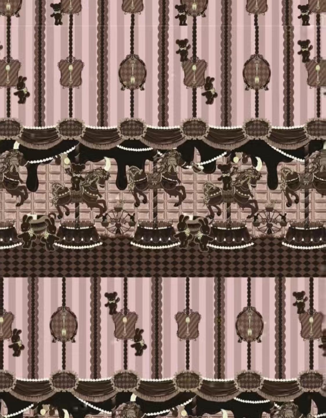 Infanta - Chocolate Carousel - Kawaii Lolita Salopette Dress Set