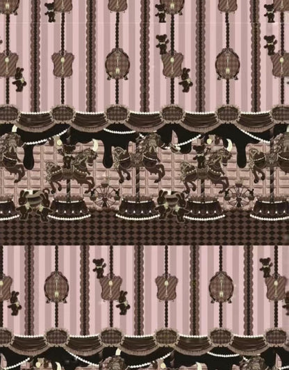 Infanta - Chocolate Carousel - Kawaii Lolita Salopette Dress Set