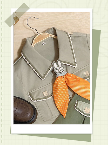 Piggy Bun - Bunny Trip - Ouji Lolita Green Cute Suits