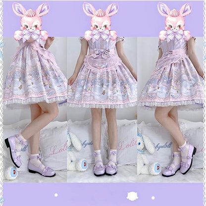 Sheep Puff - Mei Lulu - Lolita Japanese Lace Single Shoes