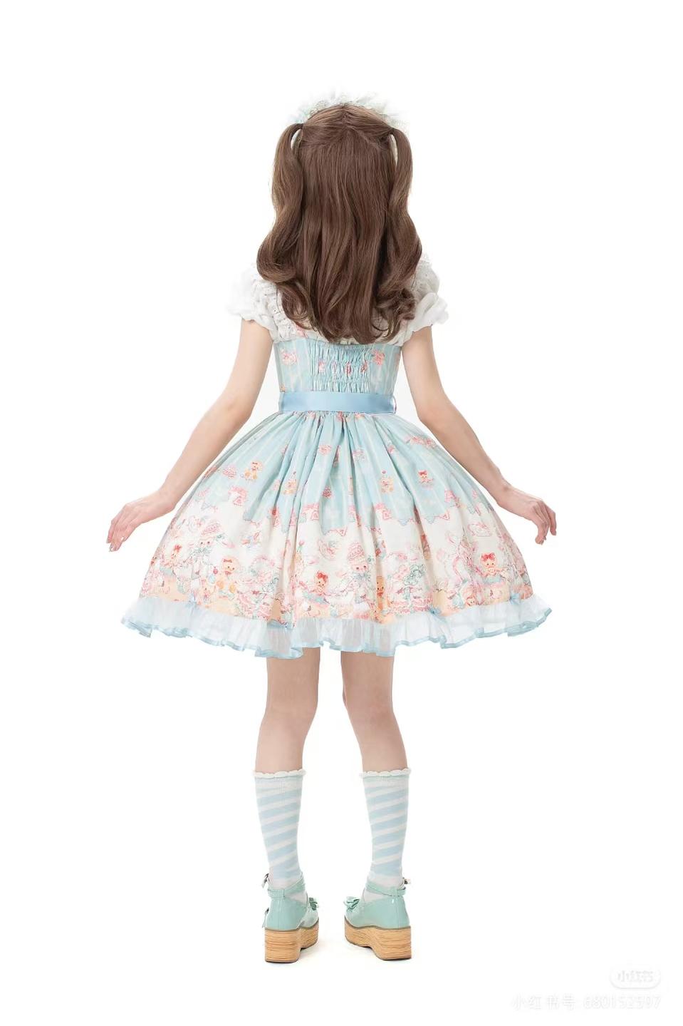 NanShengGe - Sheep Party - Sweet Lolita Jumper Dress Print SK