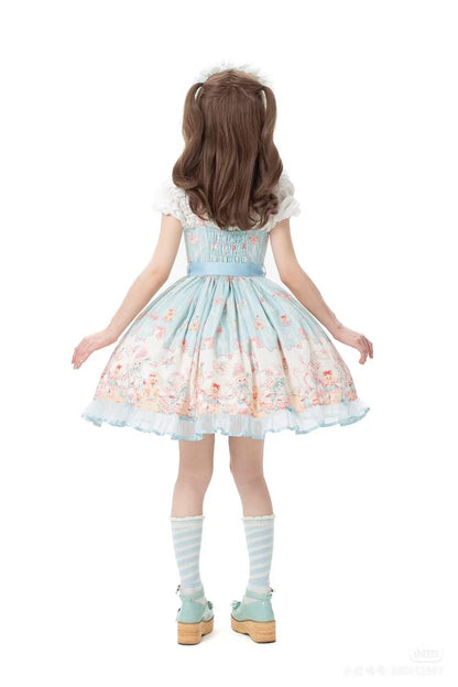 NanShengGe - Sheep Party - Sweet Lolita Jumper Dress Print SK