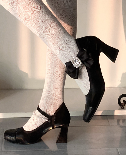 Pure Tea For Dream - Transatlantic Love Poem - Sweet Elegant Lolita Mid-Heel Daily Shoes