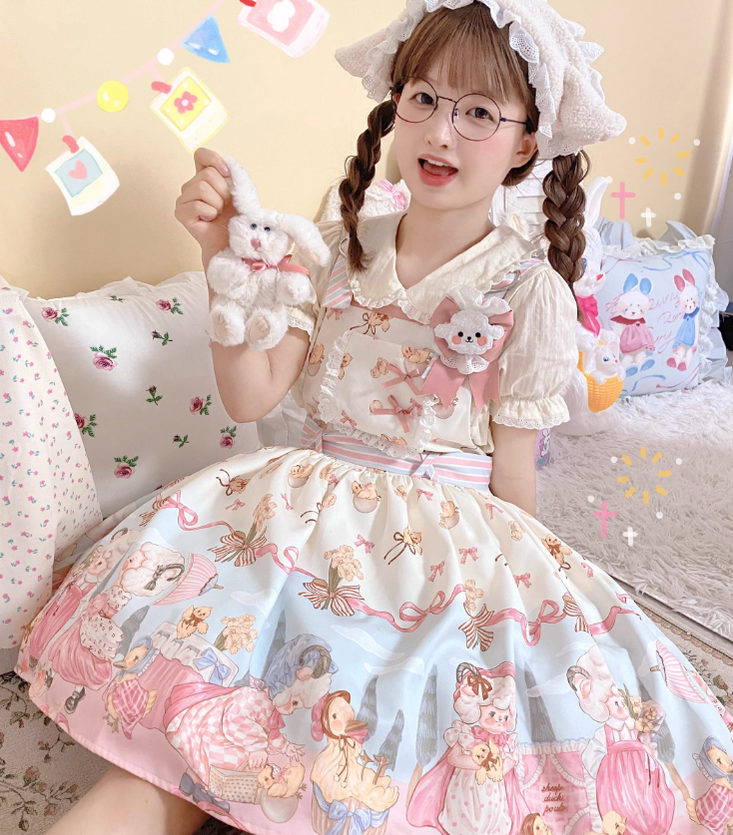 MeowMeow - Sweet Lolita Sweet Short Sleeve Shirt Multicolors