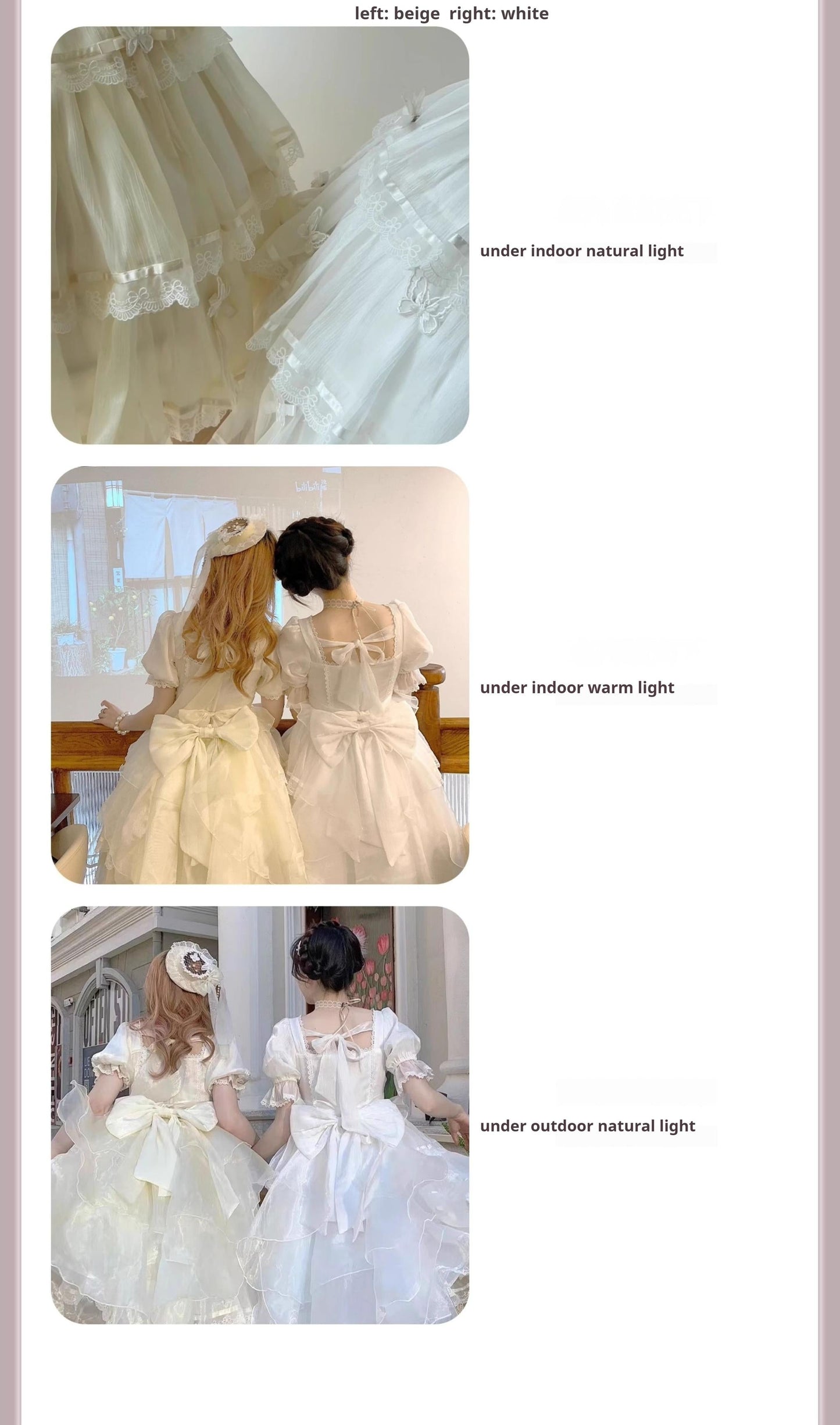 MEEKWIND - Miss Flora - Light Bridal Lolita Dress Gauze OP and JSK