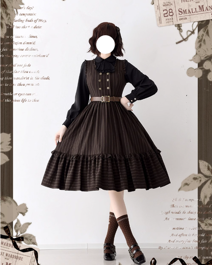 Forest Wardrobe - Little Manor - Classical Lolita JSK Dress & Long Sleeve Blouse