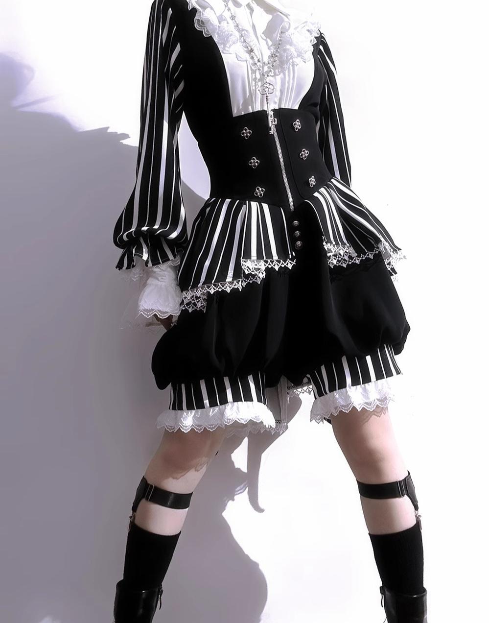 Princess Chronicles - Fancy Trick - Ouji Lolita Long Sleeve Shirt Vintage Shorts Suit