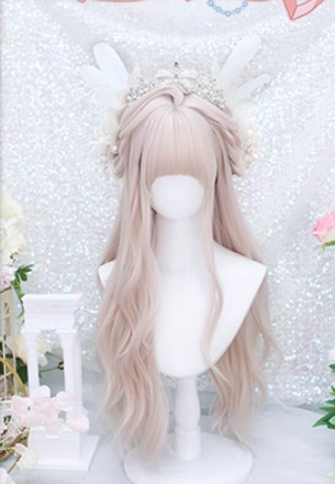 Dalao Home - Soft Soft - Daily Lolita Long Curly Pink Wig