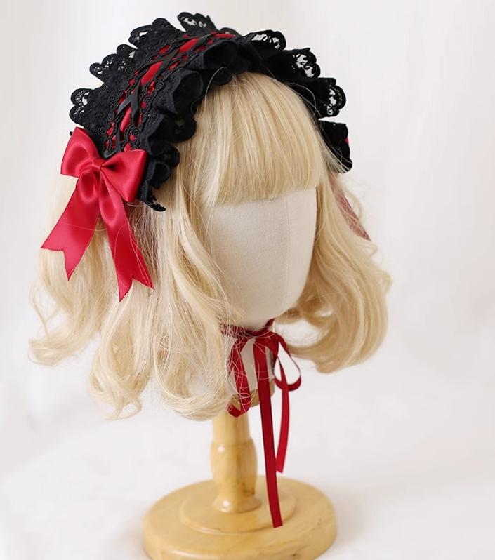 Xiaogui - Gothic Lolita Headband Cat Ear Hairpin