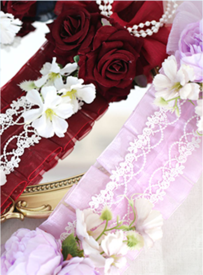 Xiaogui - Elegant Lolita Floral Lace Handmade Headband