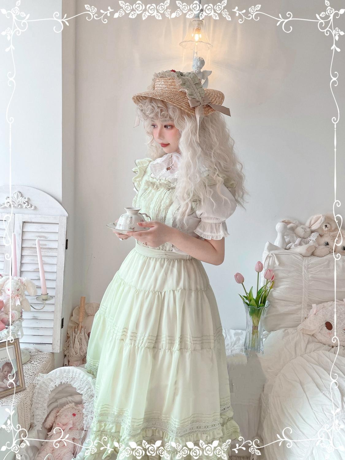 Tiny Garden - Swallowtail Butterfly - Elegant Lolita Salopette Multicolors