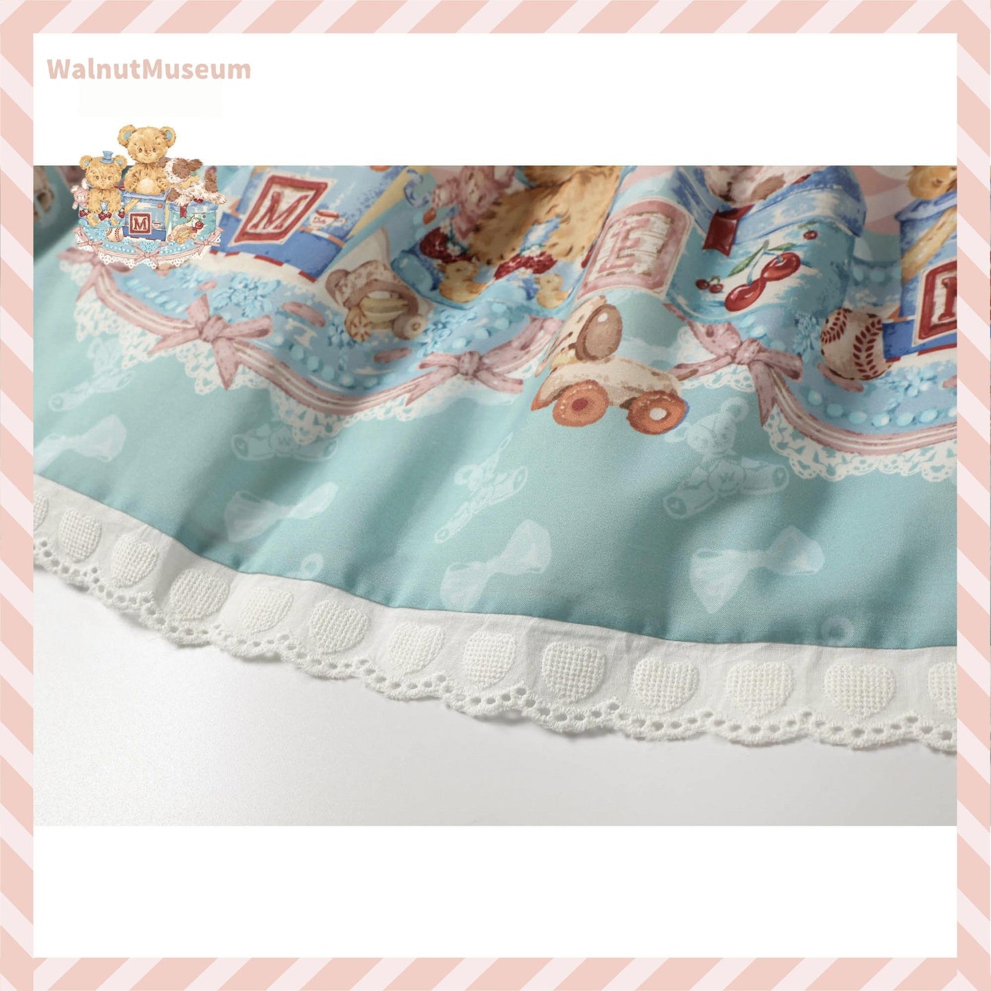 Walnut Museum - Toy Anniversary - Kawaii Lolita Dress Suit Bear Print JSK and Salopette