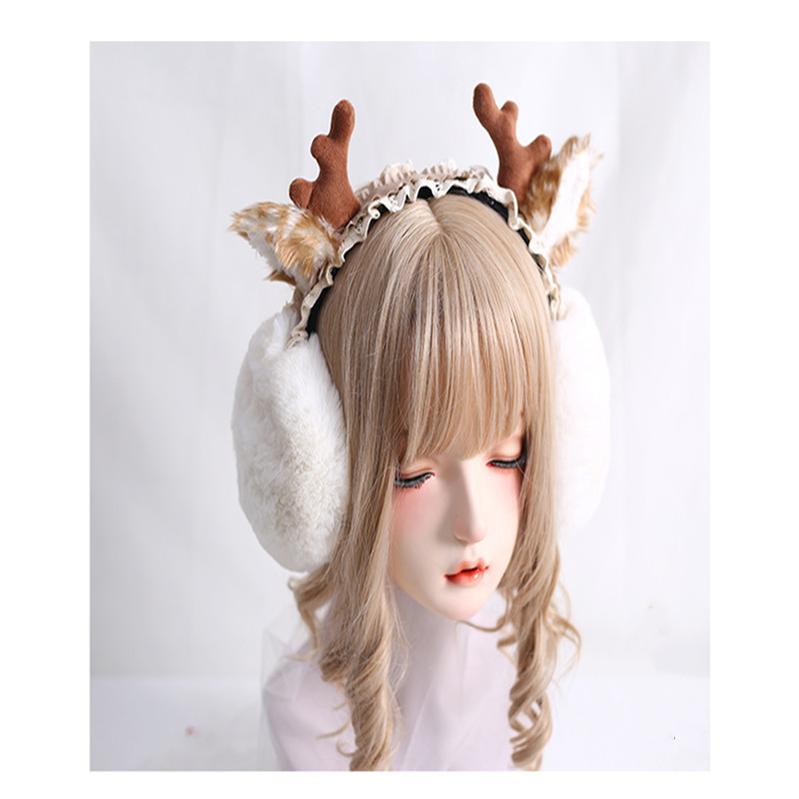 Xiaogui - Christmas Foldable Antlers Earmuffs Lolita KC