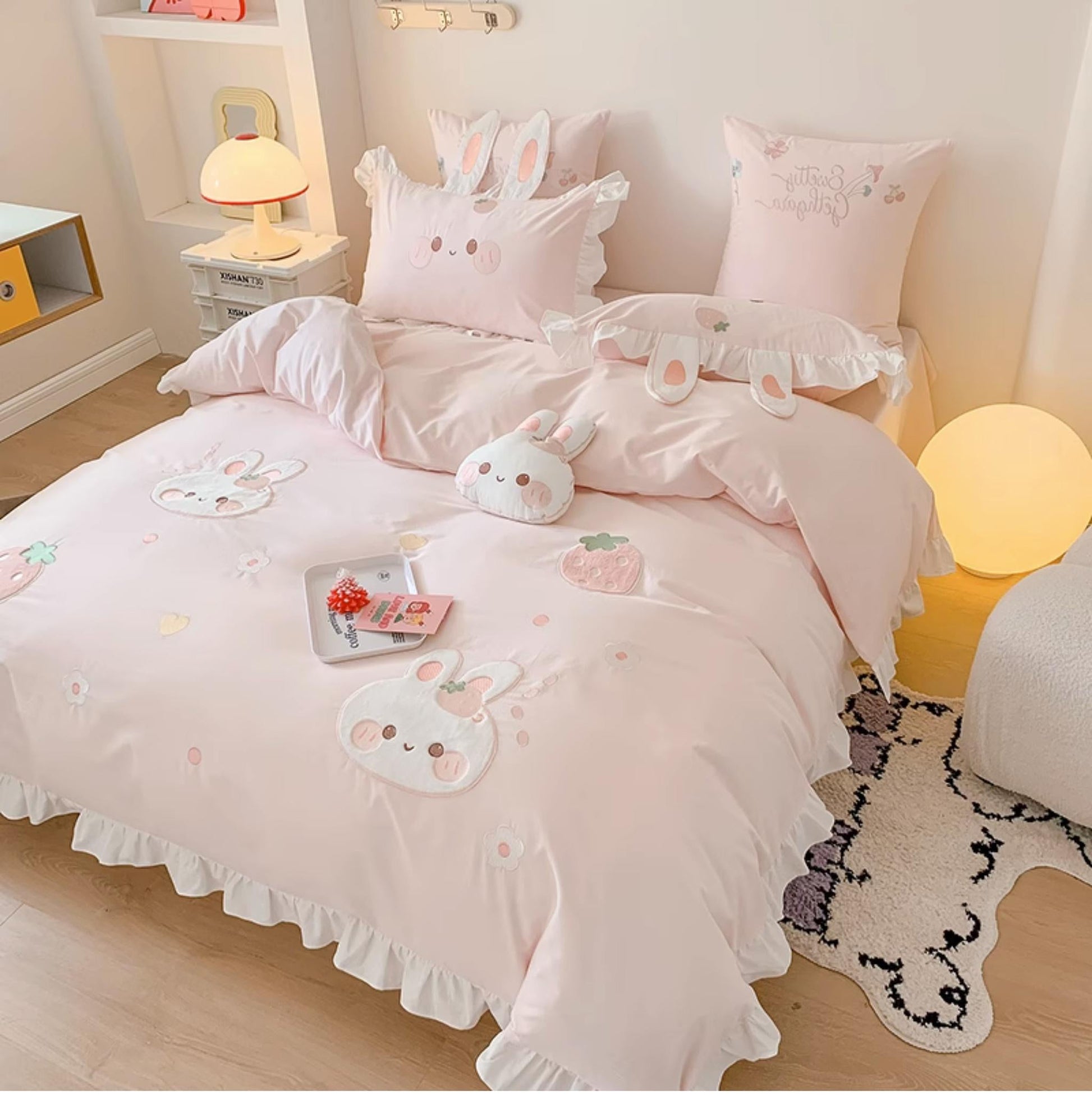 MiLL - Kawaii Lolita Rabbit Print Bedding Lolita Bedroom Set