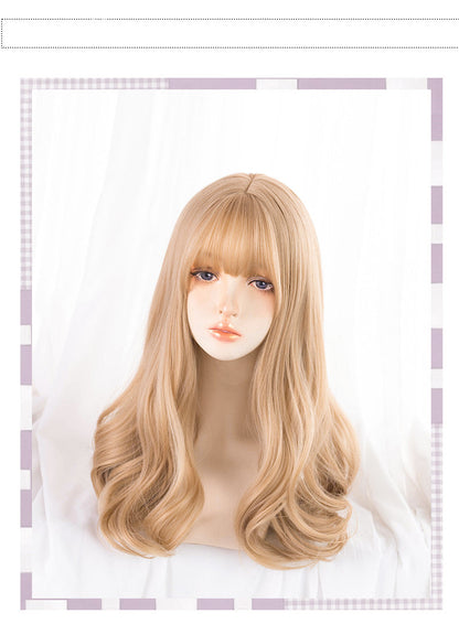 Sweet Lolita Long Culy Blonde Synthetic Wave Wig