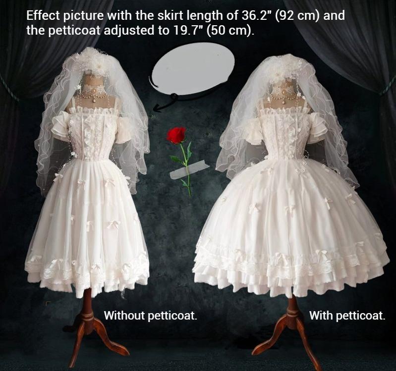 Teddy Bear - 27.6 (70 CM) Adjustable Wedding Lolita Petticoat"