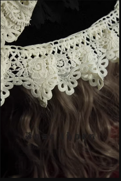 Rose Thorn - Marisa Impression Black and White Halloween Witch Hat