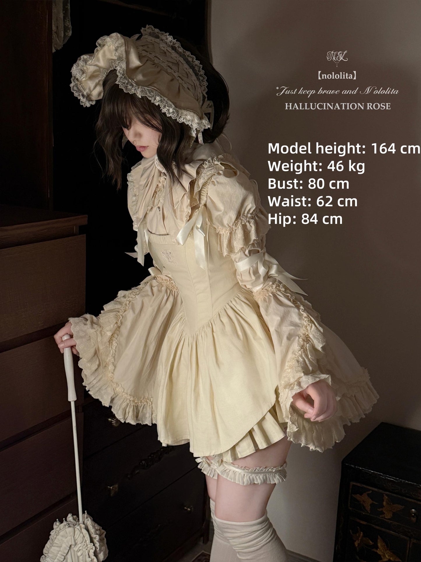 Nololita - Nightingale - Old School Lolita Shirt with Detachable Sleeves