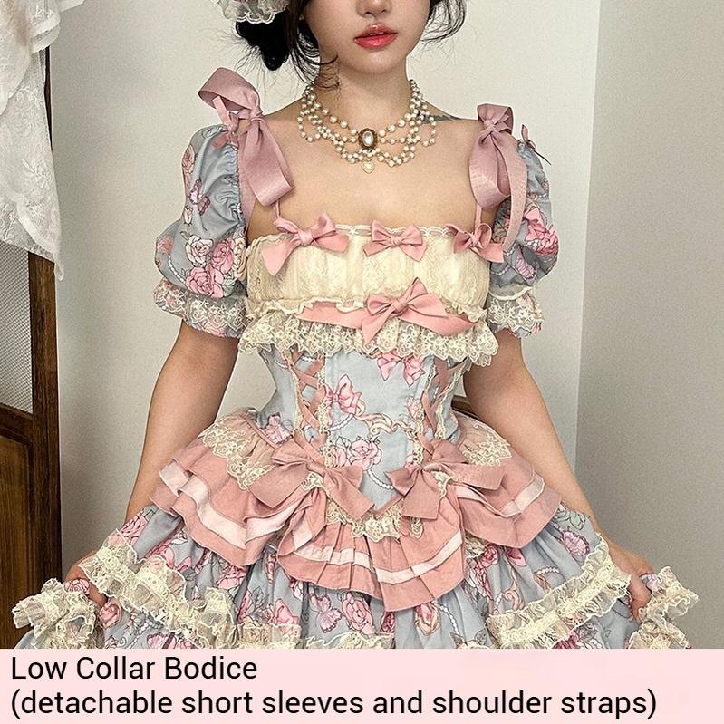 Sweet Wood - Jewel Rose - Plus Size Sweet Lolita Skirt Set in Separate Pieces
