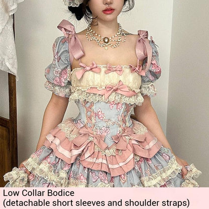 Sweet Wood - Jewel Rose - Plus Size Sweet Lolita Skirt Set in Separate Pieces
