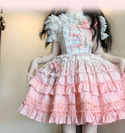 Mengfuzi - Little Milkfoo - Vintage Lolita Gradient Dress