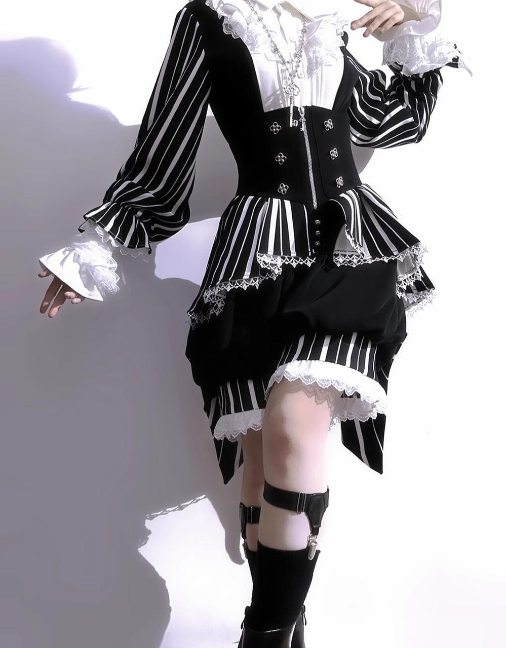 Princess Chronicles - Fancy Trick - Ouji Lolita Long Sleeve Shirt Vintage Shorts Suit