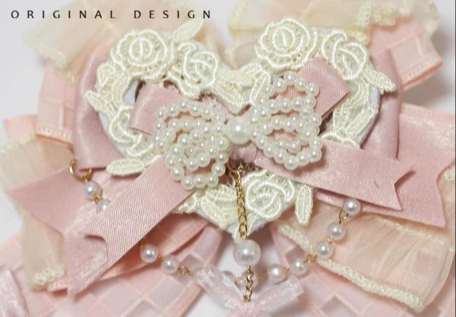 The Accessories' Story - Satin Ballet - Sweet Lolita Headdress Feather Bow