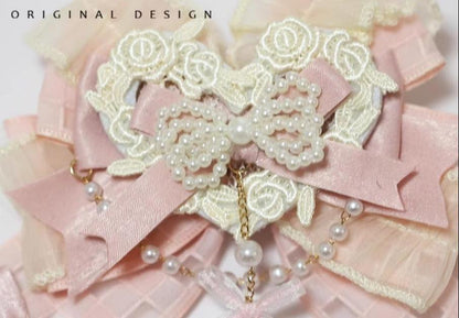 The Accessories' Story - Satin Ballet - Sweet Lolita Headdress Feather Bow