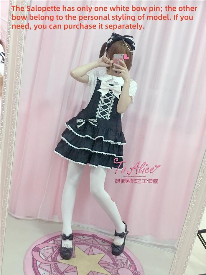 To Alice - Old School Lolita Salopette Suit Tiered Dress