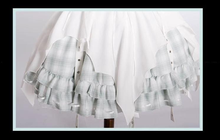 OCELOT - Rock 'N' Row Radio Wave - Punk Lolita JSK Dress Plaid Irregular Hemline Dress