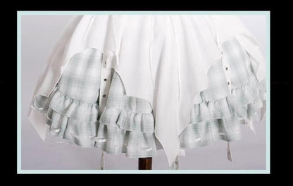 OCELOT - Rock 'N' Row Radio Wave - Punk Lolita JSK Dress Plaid Irregular Hemline Dress