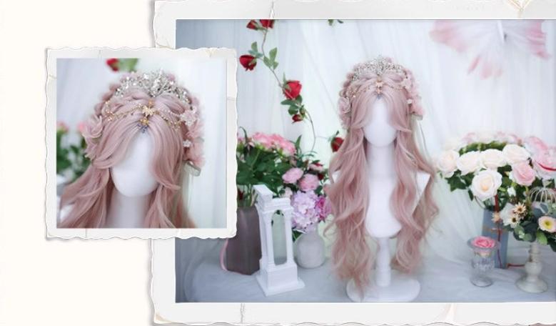 Dalao Home - Di - Daily Lolita Wig Long Curly Hair Figure-eight Bangs