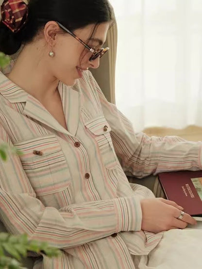 Suit collar Loose pocket Shirt【s0000007496】