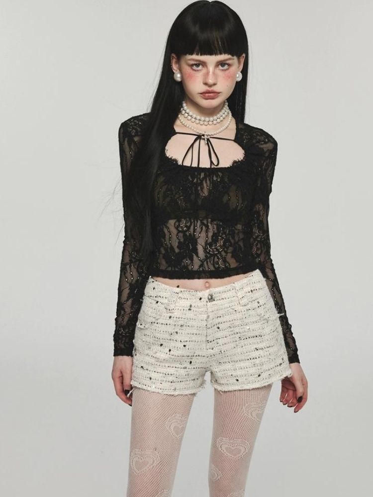 Slim fit long sleeve bottling tops【s0000004107】