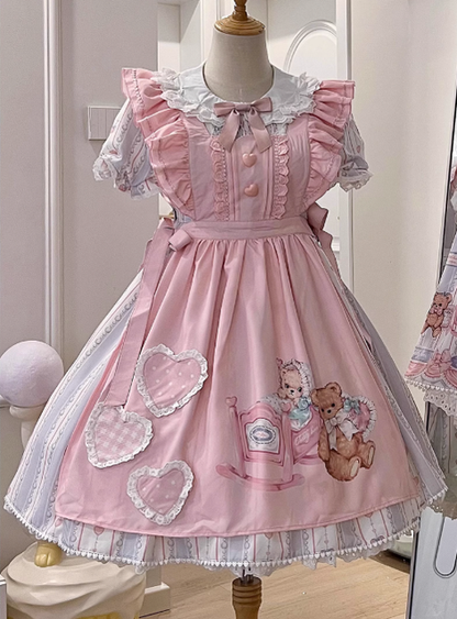 Eternity Spring - Barbie Bear - Sweet Lolita Bear Print JSK and OP