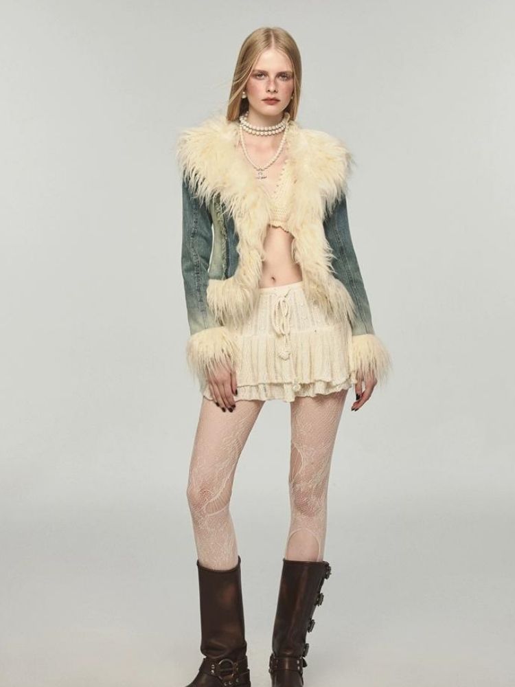 Retro damaged denim jacket【s0000004124】