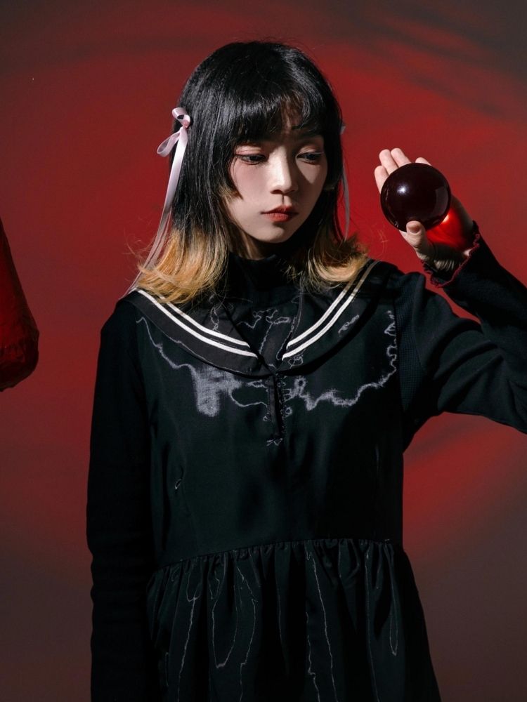 Sailor suit style dress【s0000003605】