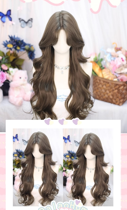 Dalao Home - Flower Season - 70 CM Lolita Wig Long Curls Eight Character Bangs