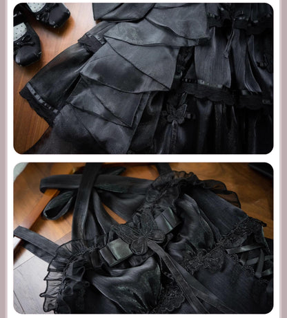 MEEKWIND - Miss Flora - Light Bridal Lolita Dress Gauze OP and JSK