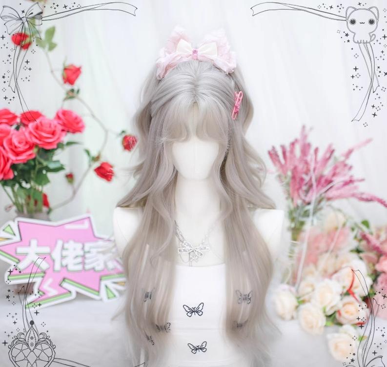 Dalao Home - Moon Sinking - Elegant Lolita Wigs Long Curly Griege Wigs