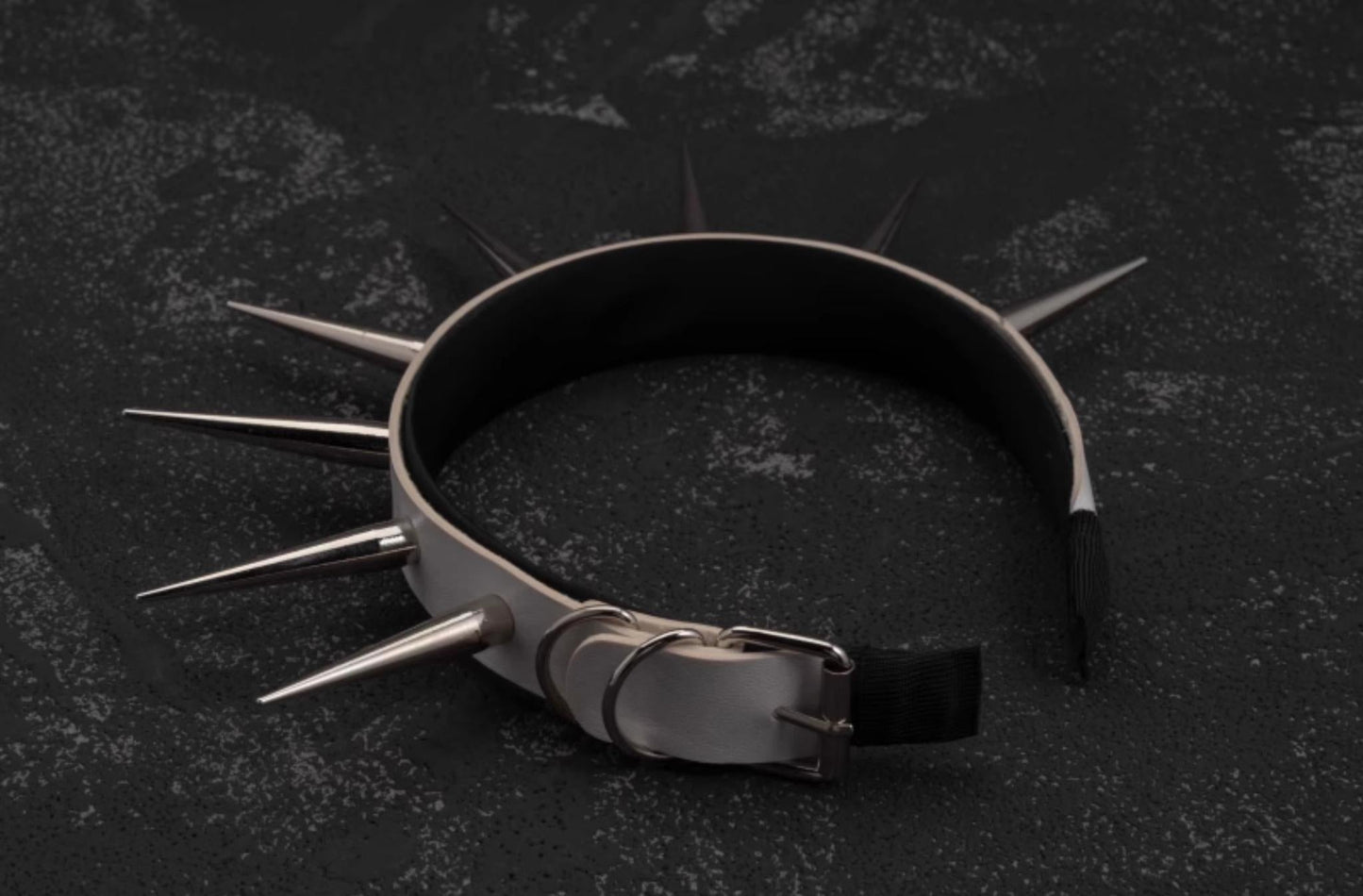 Strange Sugar - Punk Gothic Lolita KC Faux Leather Rivet Hair Accessories