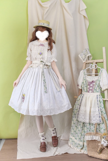 Miss Point - Little Anna - Elegant Lolita Cotton Puff Sleeve Blouse