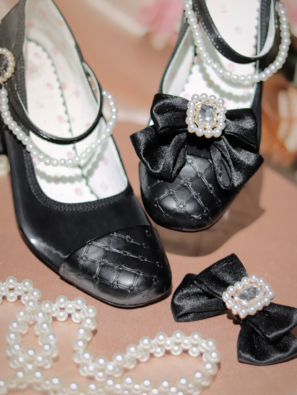 Pure Tea For Dream - Transatlantic Love Poem - Sweet Elegant Lolita Mid-Heel Daily Shoes