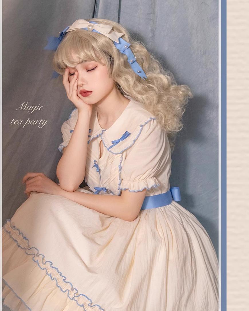 Magic Tea Party - Lena's Garland - Elegant Lolita HeaddressPearl Headband Set with Hair Clip