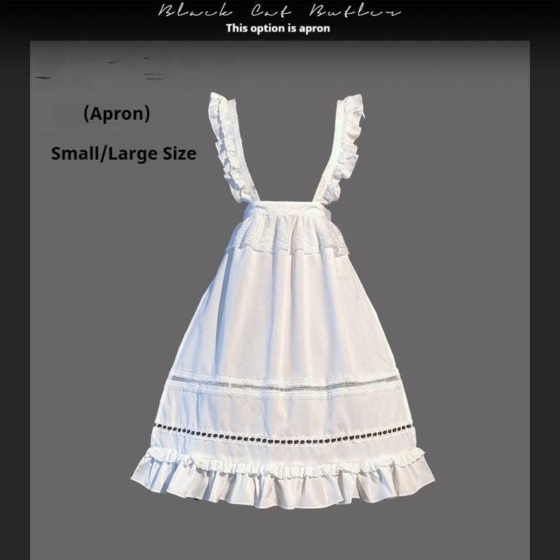 Hezi's Cat Haven - Black Cat Butler - Maid Lolita OP Dress Elegant Black and White Dress
