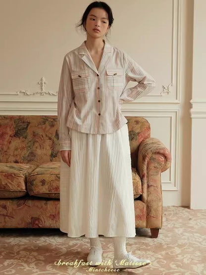 Suit collar Loose pocket Shirt【s0000007496】